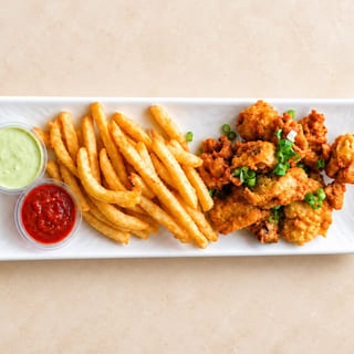 Litchi Crispy Chicken And Fries