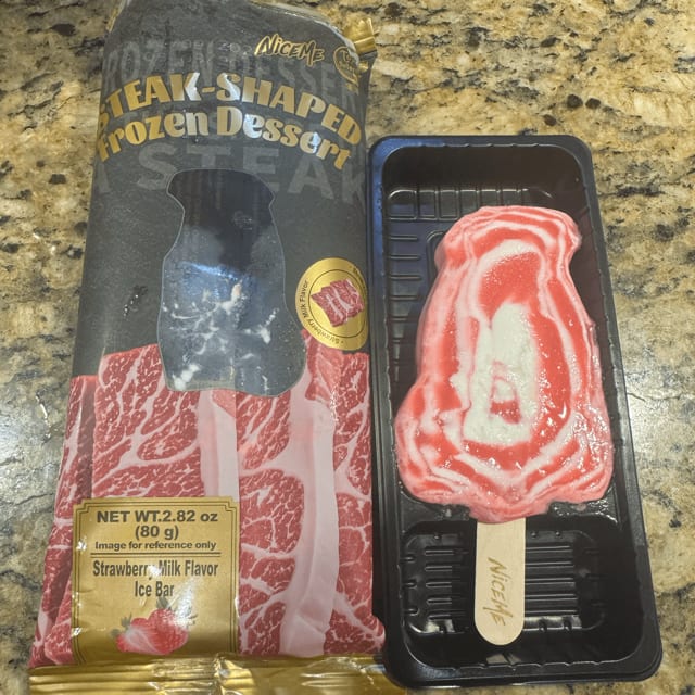 Steak Shaped Frozen Desert.