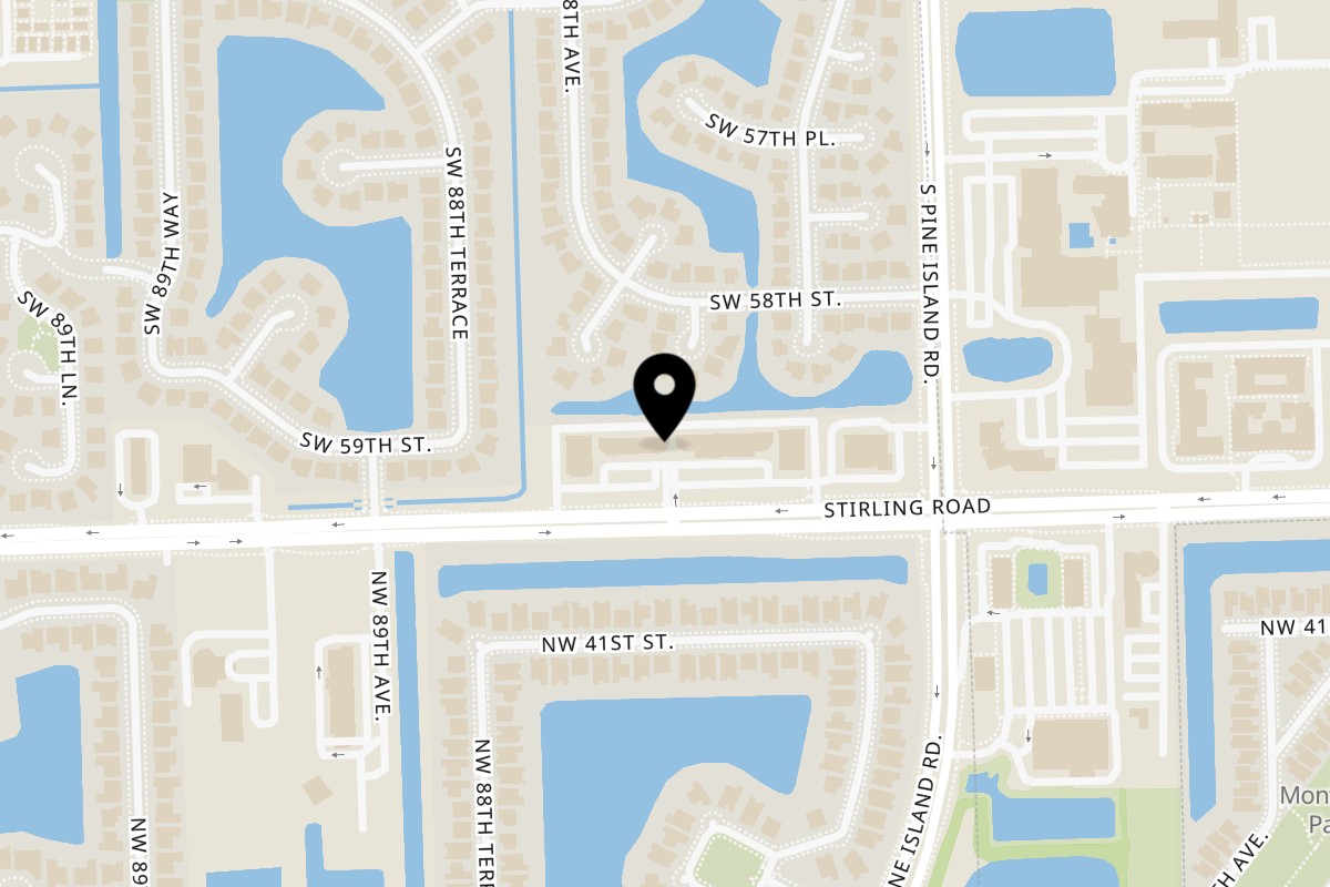 Map showing the location of Litchi Ramen on 8751 Stirling Rd in Cooper City
